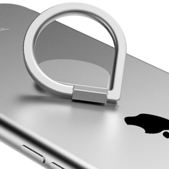 Phone Ring holder Metallic Rain Drop Phone Kickstand Phone Grip Silver - Picture 8 of 12